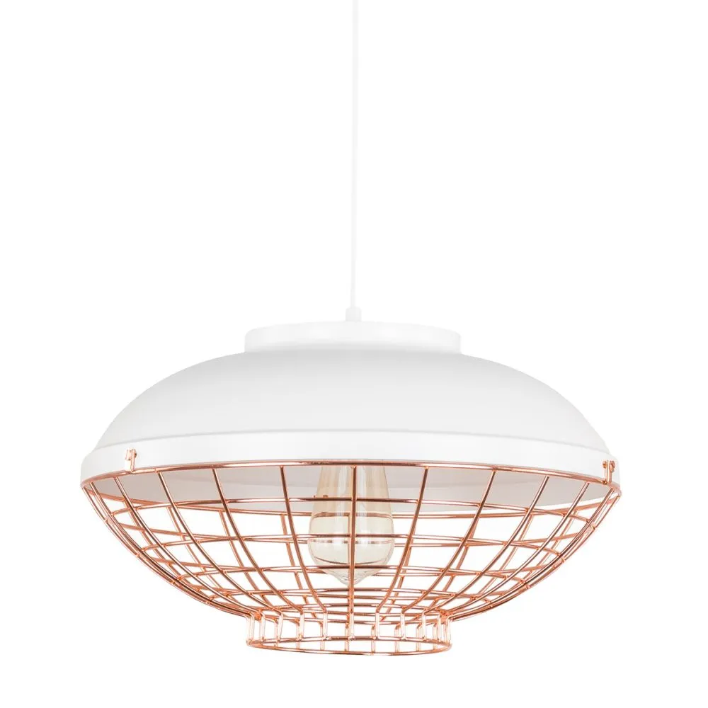 Italux Clams  Beltéri függeszték E27 1x60W fehér/réz