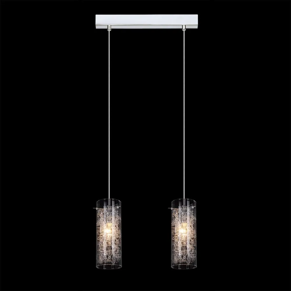 Italux Ibiza  Beltéri függeszték E14 2x40W átlátszó, króm...