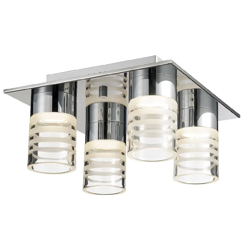 Italux Pixy Beltéri LED mennyezeti lámpa 18W króm/átlátszó...