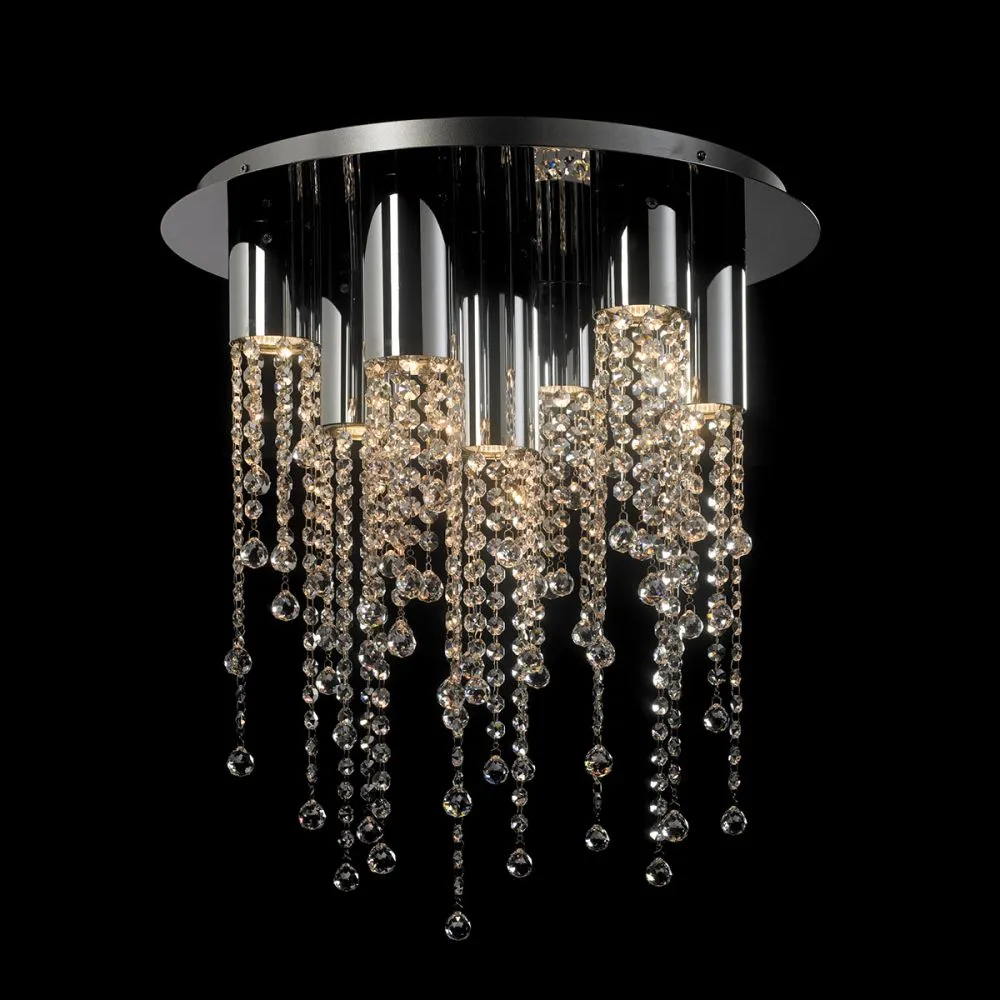 Italux Larix Beltéri mennyezeti lámpa GU10 7x50W króm, ezü...