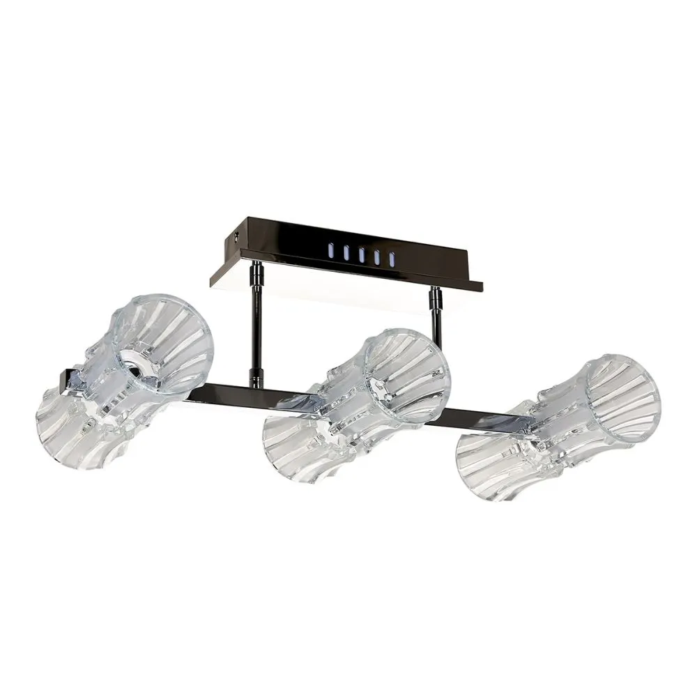 Italux Santiago Beltéri mennyezeti lámpa G4 6x20W króm/üve...