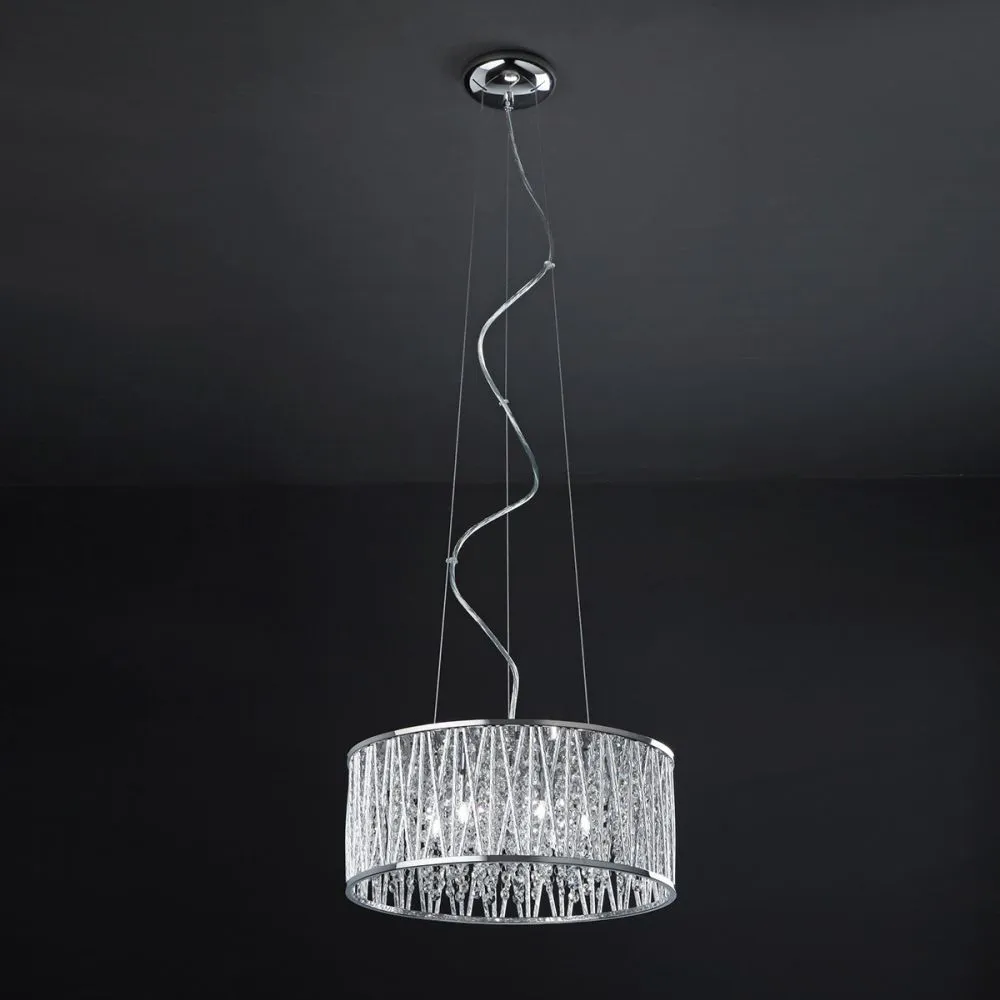 Italux Vanessa Függeszték G9 6x33W ezüst