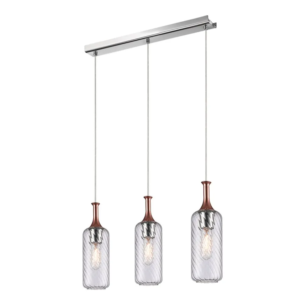 Italux Chandler Copper Beltéri függeszték E27 3x60W réz/KI...