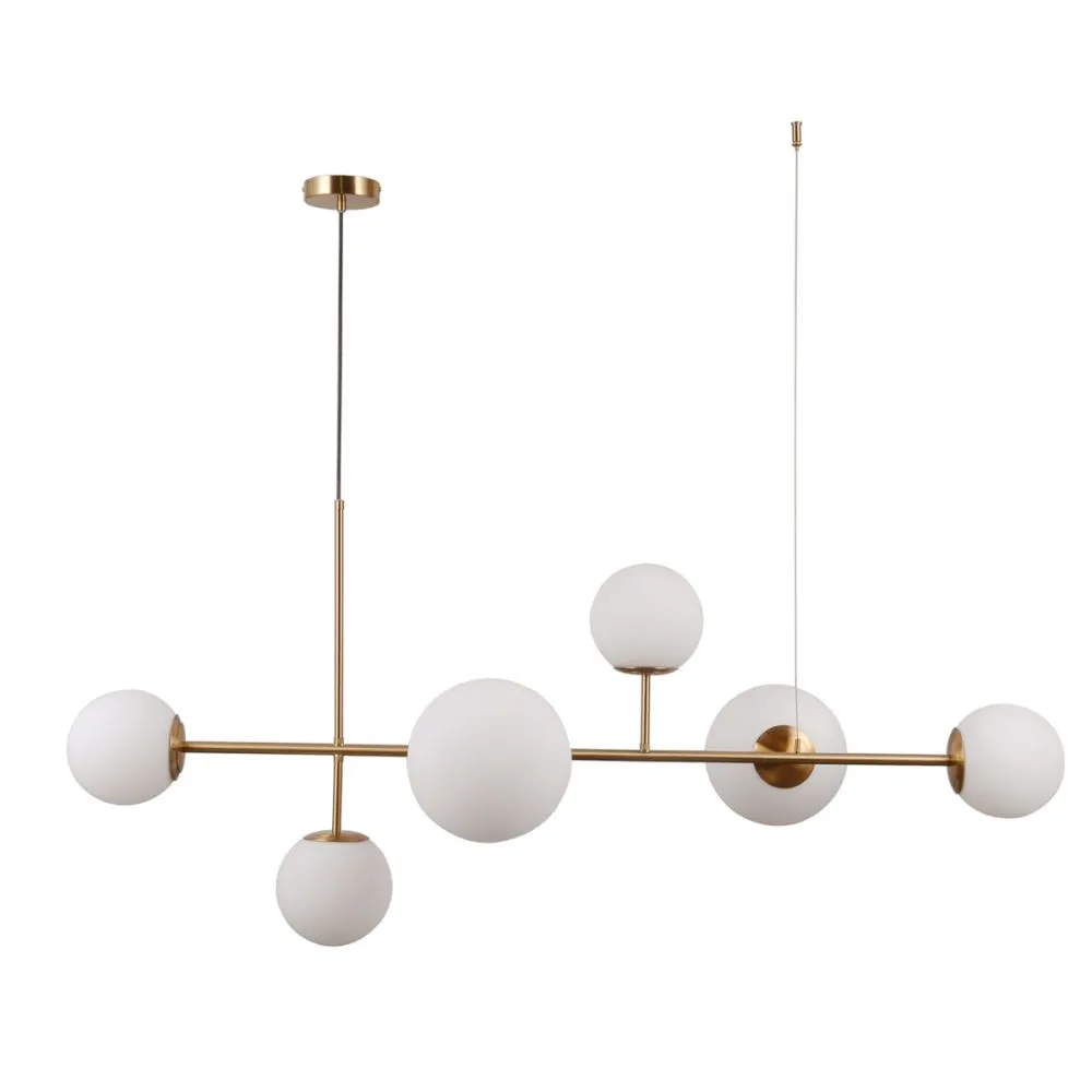 Italux Vailante Beltéri függeszték E27, E14 6x5W sárgaréz...