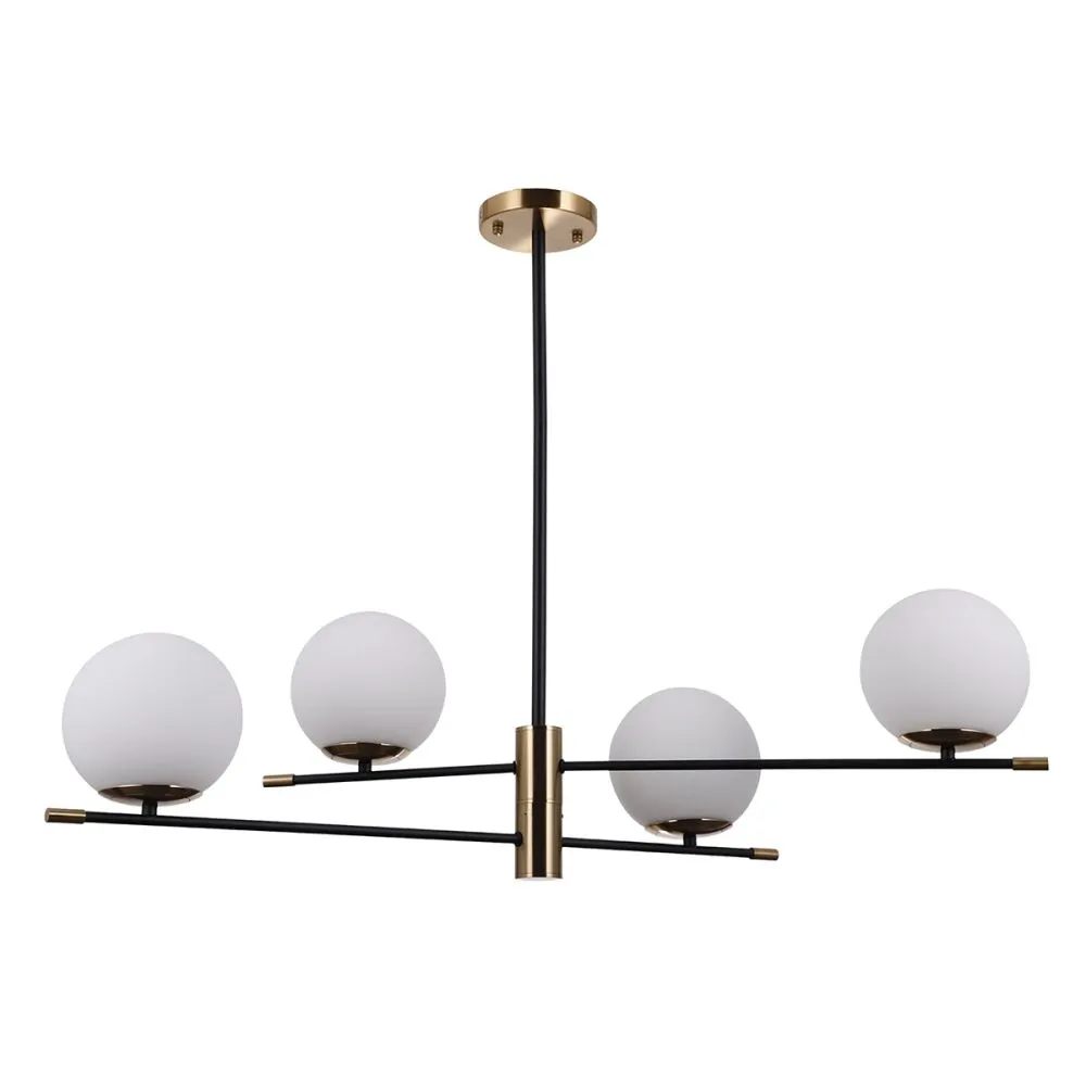 Italux Stelia Függeszték fekete|antik bronz|fehér E14