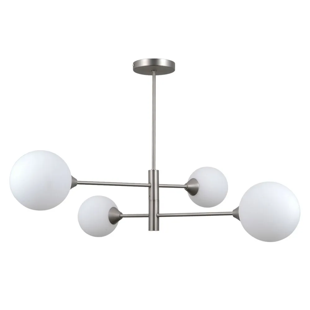 Italux Evora Függeszték szálcsiszolt nikkel|fehér G9