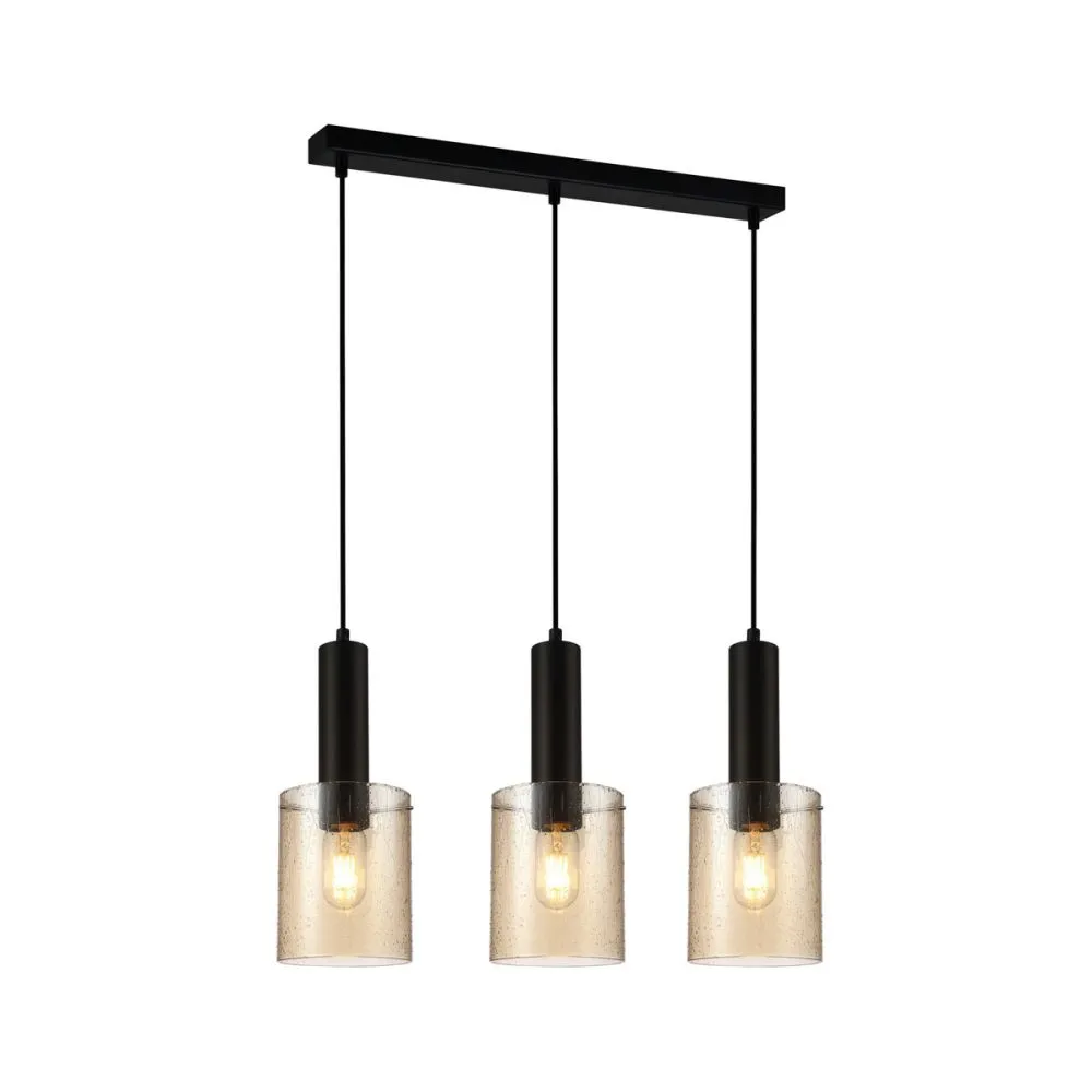 Italux Sardo Rain Beltéri függeszték E27 3x40W fekete