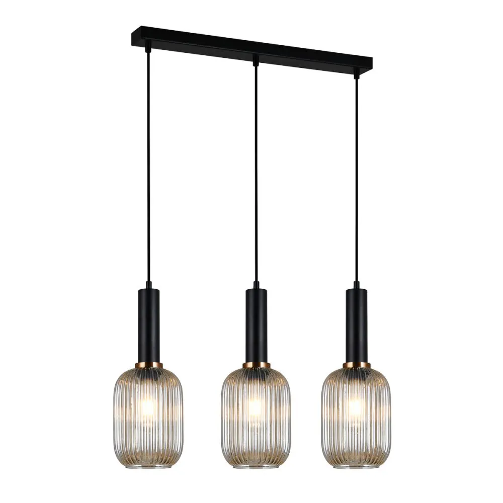 Italux Antiola  Függeszték E27 3x40W fekete /KIFUTÓ!!/