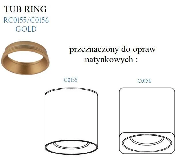 MAXLIGHT TUB RING/GD