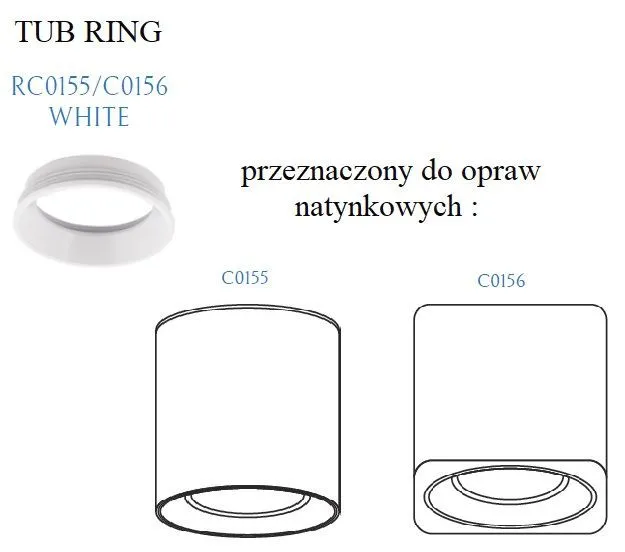 MAXLIGHT TUB RING/WH