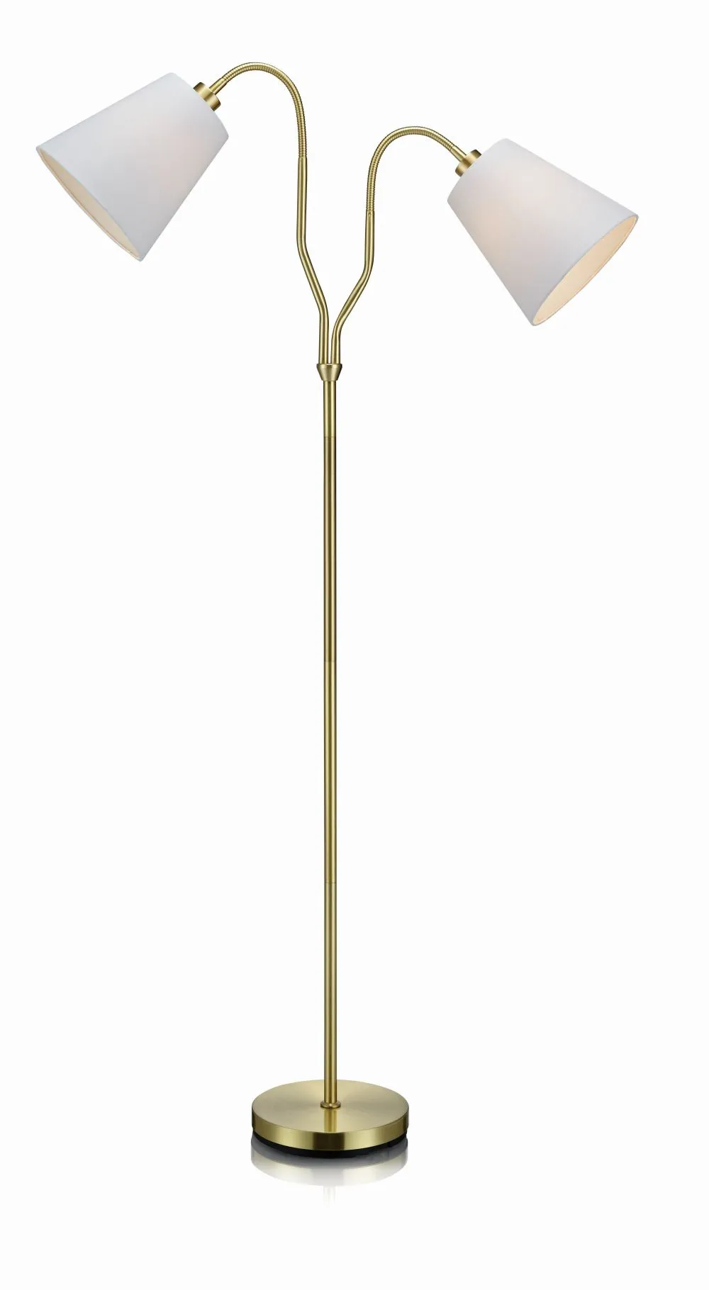 MARKSLÖJD MODENA Beltéri állólámpa E27 2x60W sárgaréz, feh...