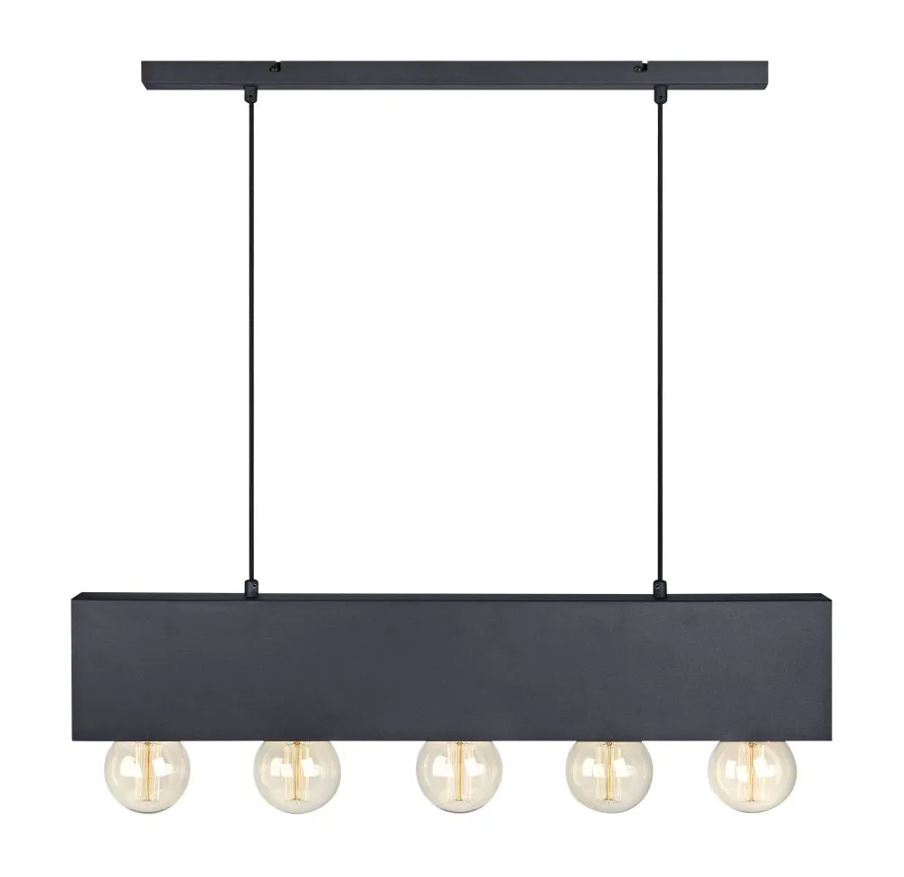 MARKSLÖJD COUTURE mennyezeti lámpa 5L fekete