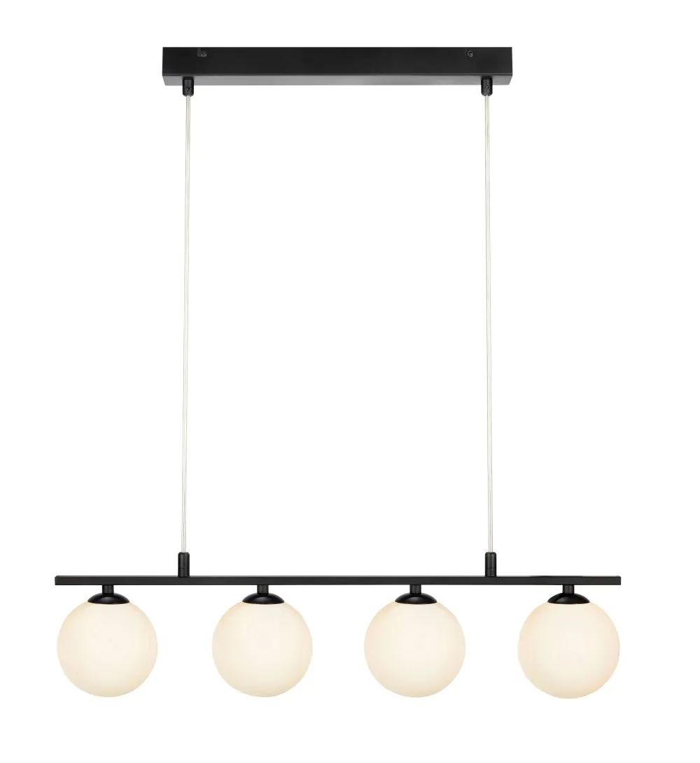 Markslöjd QUATTRO Beltéri függeszték G9 4x28W fekete 