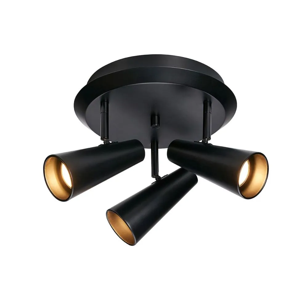 Markslöjd CREST Ceiling 3L Round Black