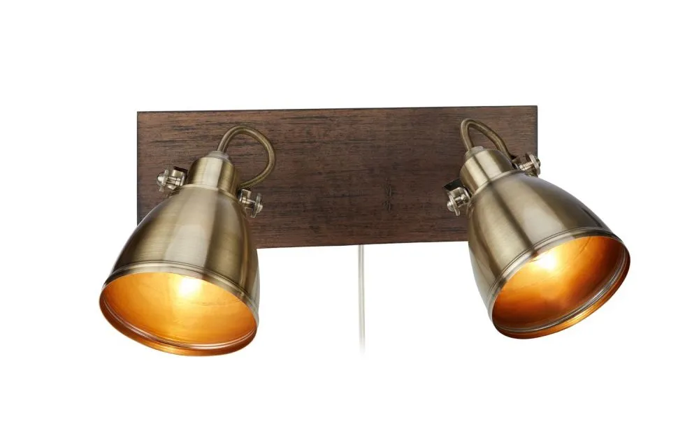 Markslöjd NATIVE Wall 2L Brown/Antique