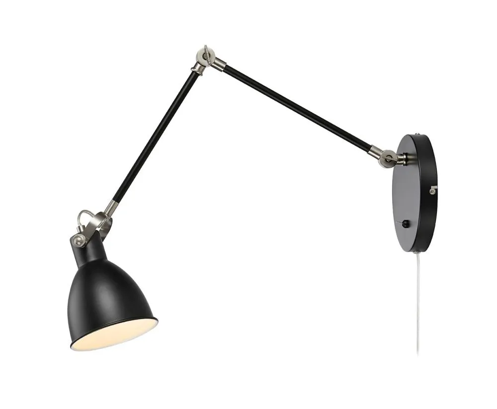 Markslöjd HOUSE Wall 1L Black/Steel