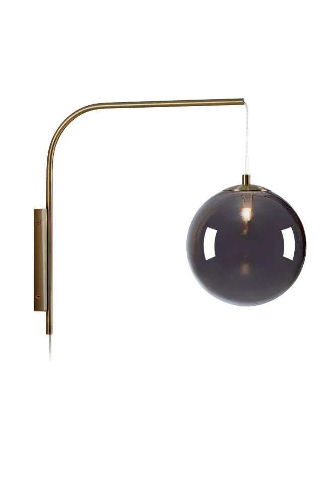 Markslöjd DIONE Wall 1L Smoke/Antique Brass E14