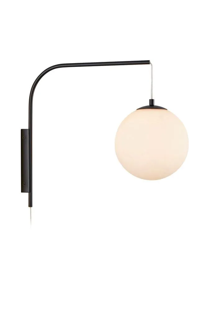 Markslöjd DIONE Wall 1L White/Black E14