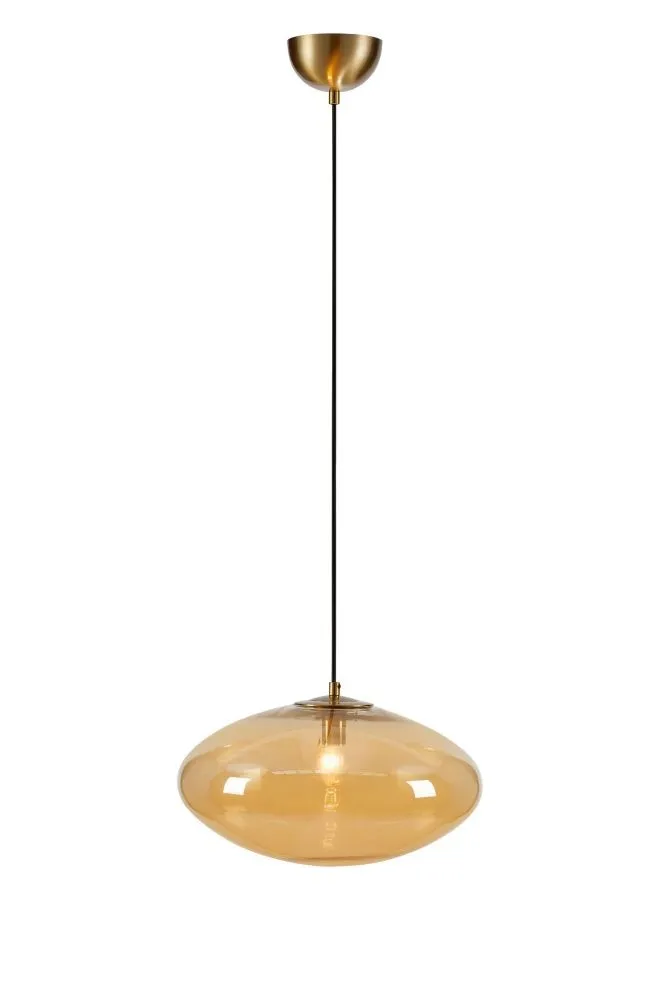 Markslöjd LOCUS Pendant 1L Amber/Brass E14