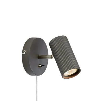 Markslöjd COSTILLA Wall 1L Dark Grey/Satin Nickel - MS-108...