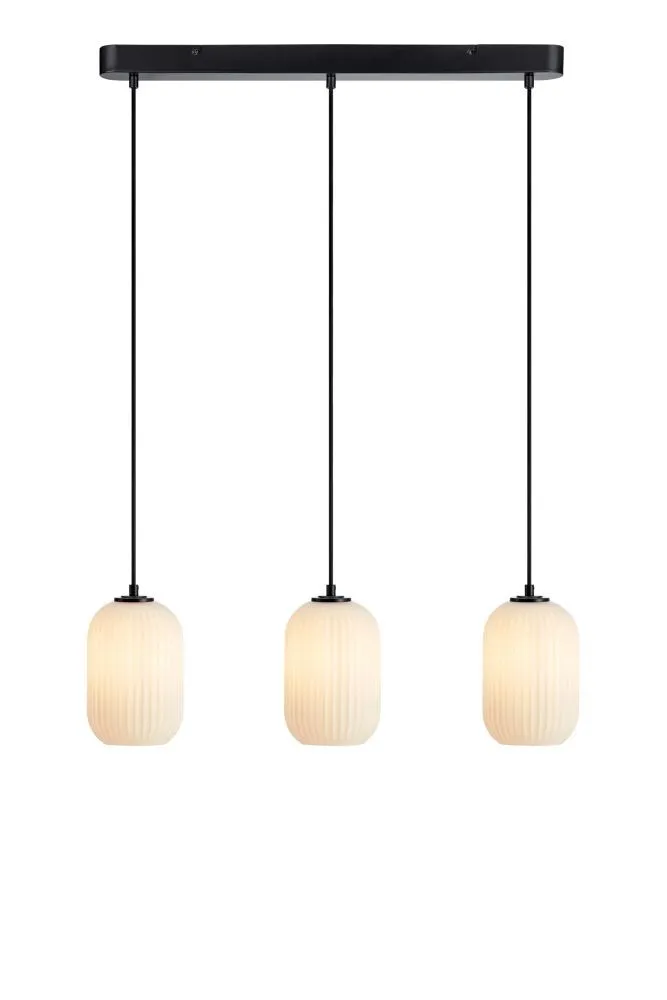Markslöjd CAVA Pendant 3L Straight Black/White E14