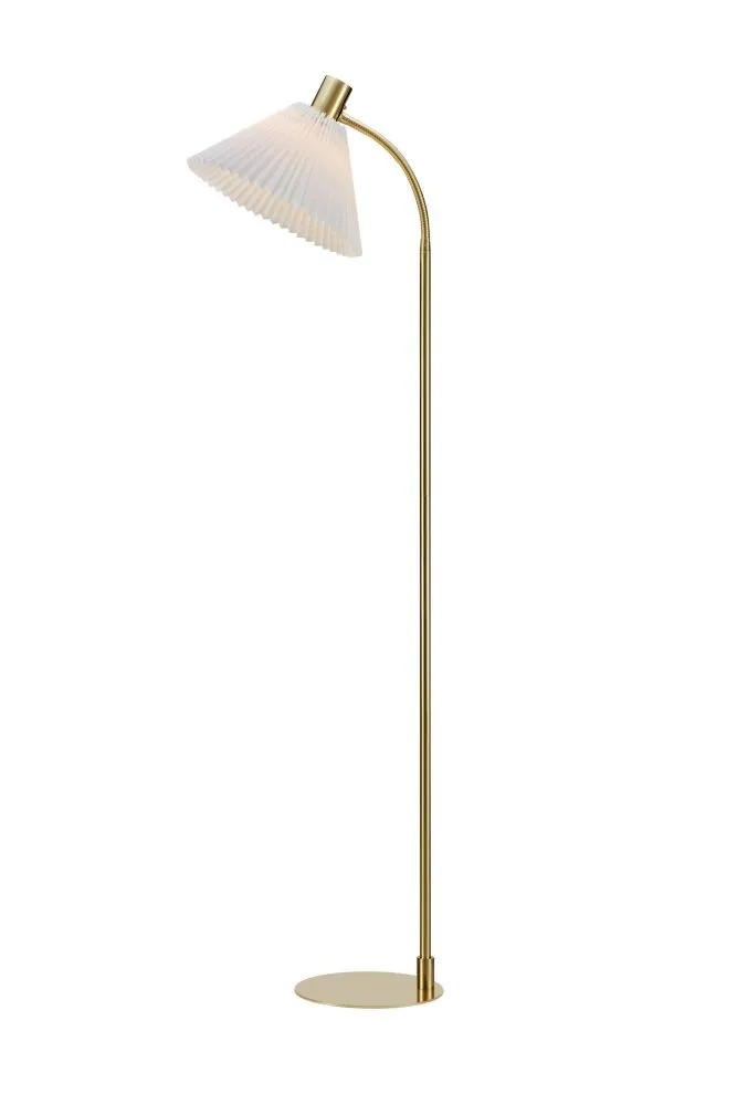 Markslöjd MIRA Floor 1L Brushed Brass/White E27