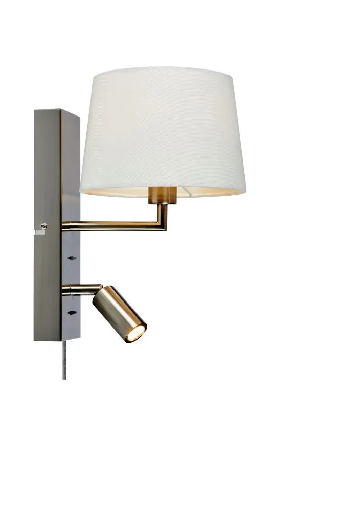 Markslöjd COMO Wall 2L Steel/White E14 + LED