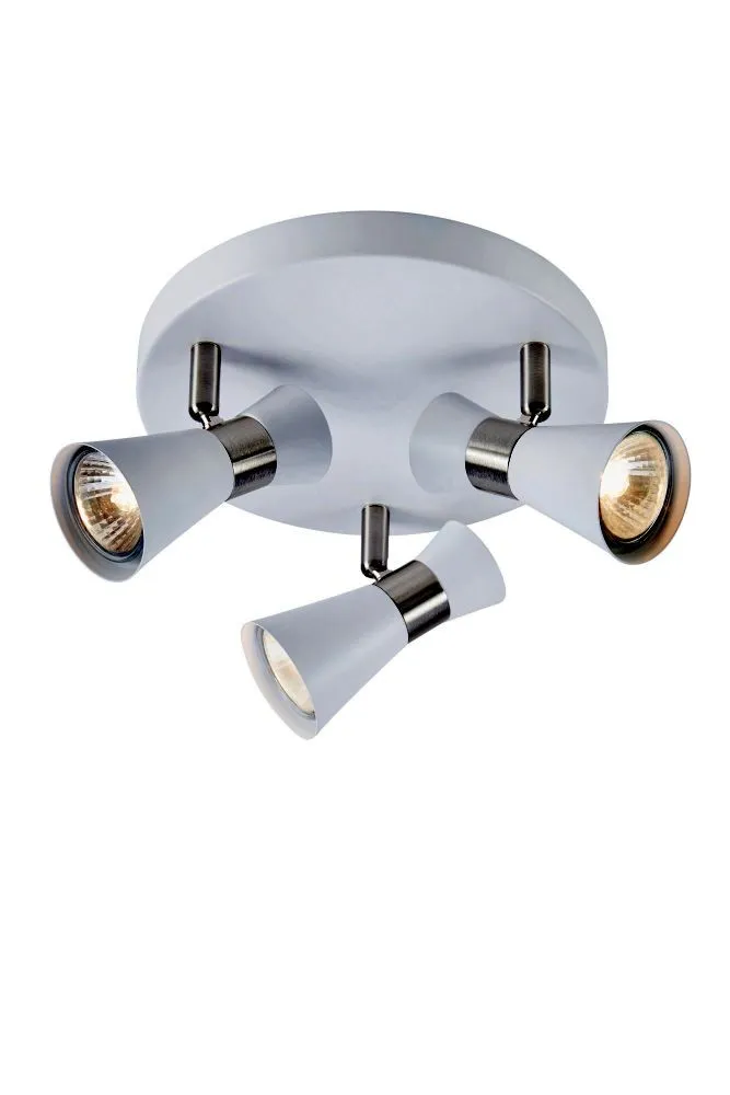 Markslöjd FOLIE Ceiling Round 3L White/Satin Nickel GU10