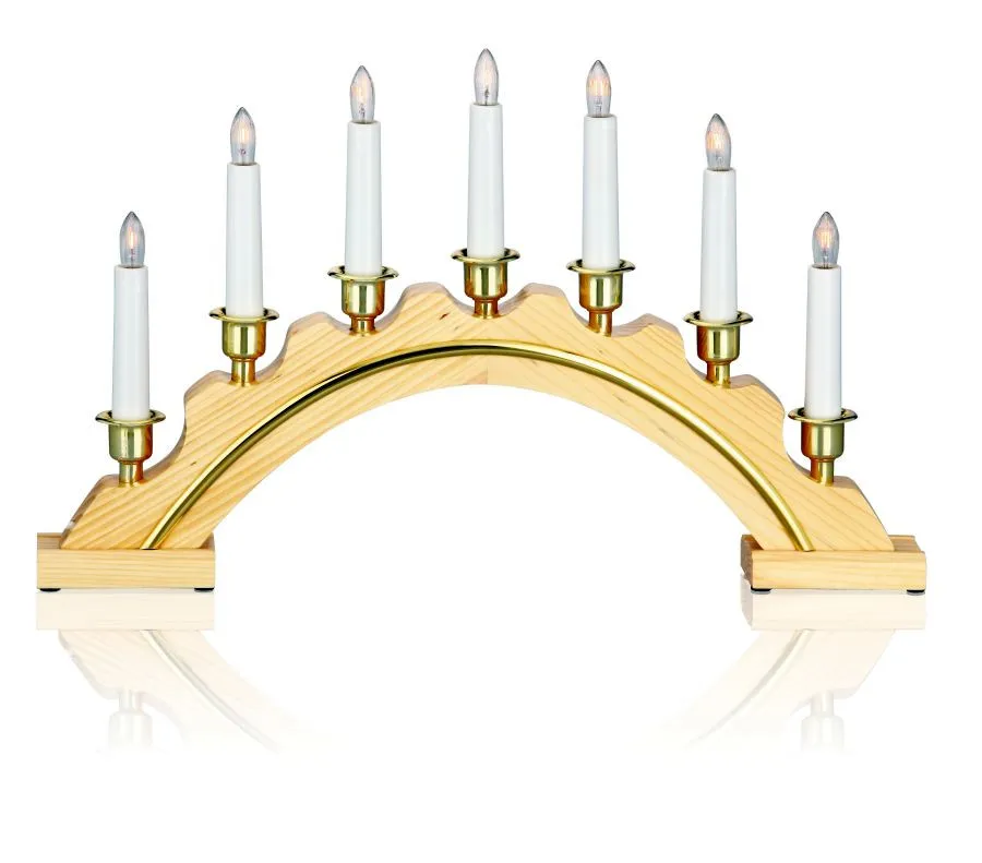 Markslöjd CELINE Candle light 7L Nature E10 7 drewno 