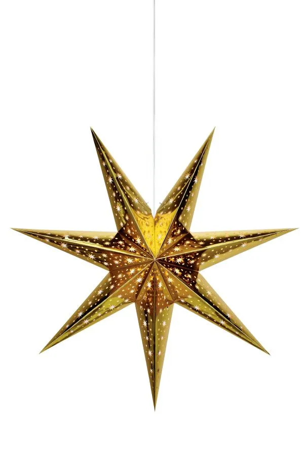 Markslöjd NANNA papier Star 75 cm Golden E14 1x25W papier ...