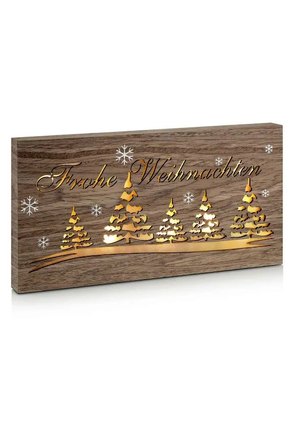 Markslöjd TAVLA  Table Dekoration Frohe W 34x18 Brun  8 dr...