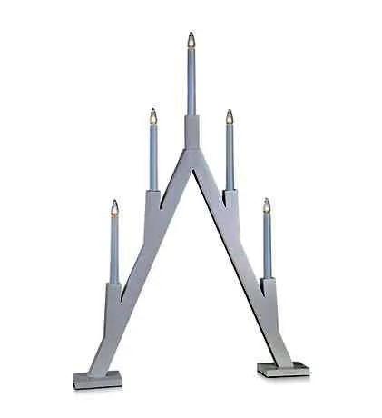 Markslöjd BJURFORS 5 Candlestick Wood E10 White E10 5 WOOD...