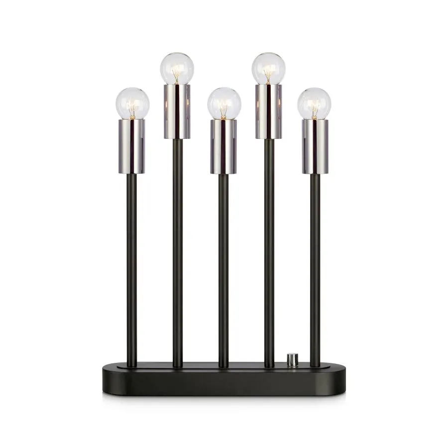 Markslöjd BUSTER Metal candlestick 5 E14 Black Dimmer E14 ...