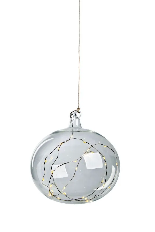 Markslöjd LINA Glass ball Pendant 18 cm B/O LED 20x0,03W g...