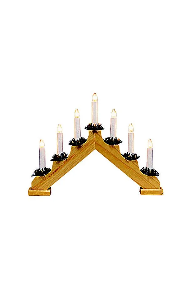 Markslöjd OLA Wooden Candle Stick 7L Natural E10 7  