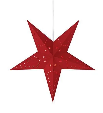 Markslöjd MIKKE Paperstar Pendant  45cm Red E14 1 PLASTIC ...
