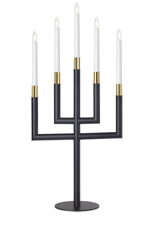 Markslöjd KARSTEN Candlestick 5L Black E10 5x3W metal 30x5...