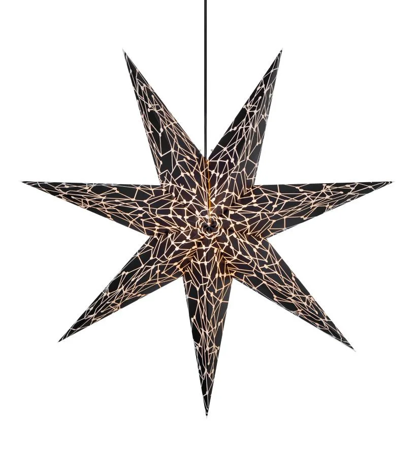 Markslöjd KARLA Hanging Star 75 Black E14 1x25W paper 75x7...