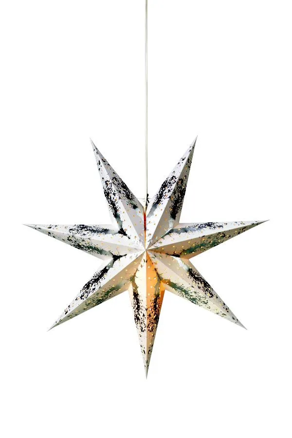 Markslöjd STRAUSS Pendant Star 75 Silver Print E14 1 PLAST...