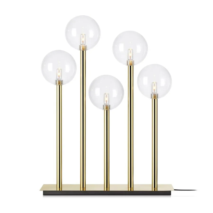 Markslöjd LEVELS Candlestick 5L Brass/Clear E10 5 METAL 