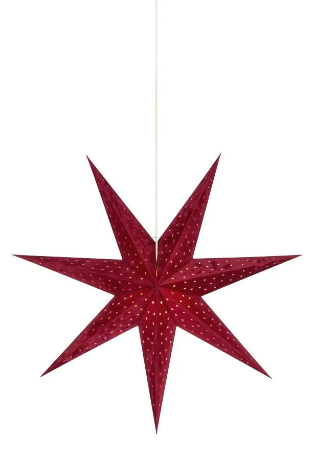 Markslöjd VELOURS Pendant Star 75cm Red E14 1x25W metal/pa...