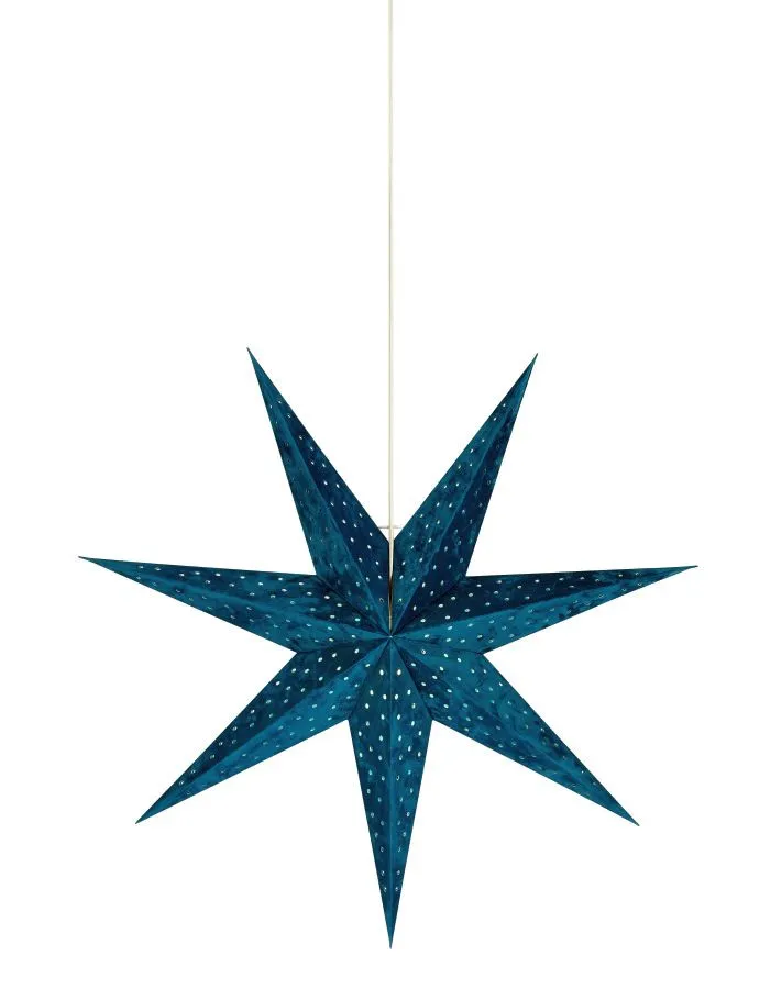 Markslöjd VELOURS Pendant Star 75cm Blue E14 1x25W metal/p...