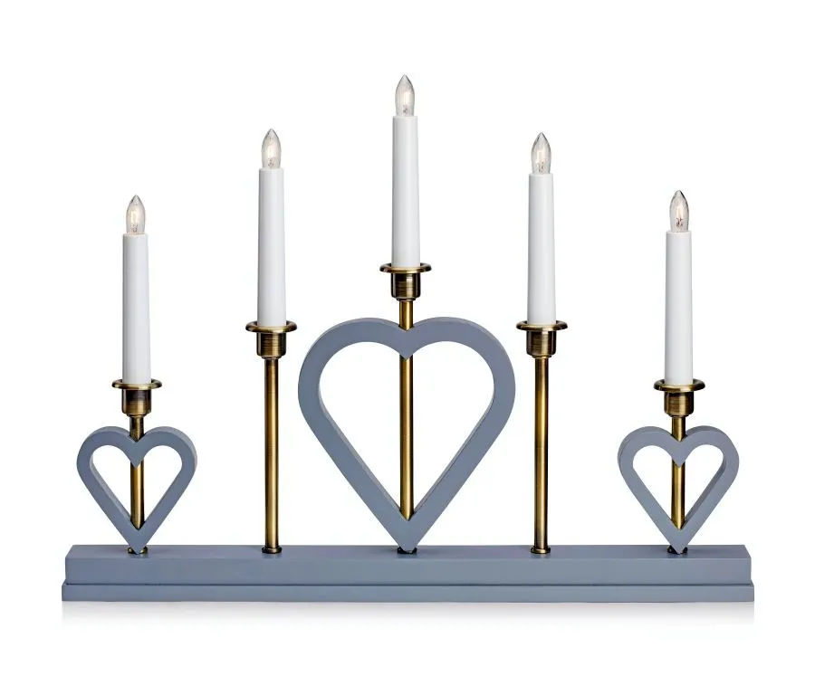 Markslöjd MELISSA Candlestick 5L Grey/Antique    