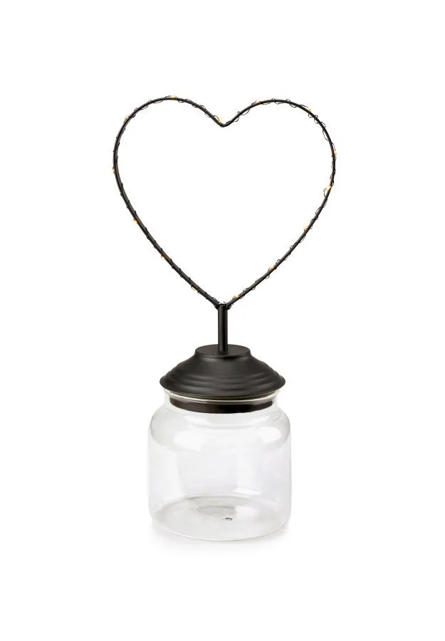 Markslöjd SWEETIE Decoration Heart 15L Black/Clear    