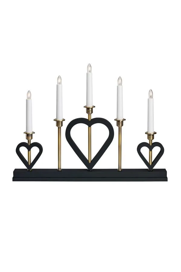 Markslöjd MELISSA Candlestick 5L Black/Antique Brass E10 5...