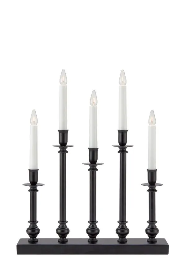Markslöjd FRATELLO Candlestick 5L Black E10 5 METAL 