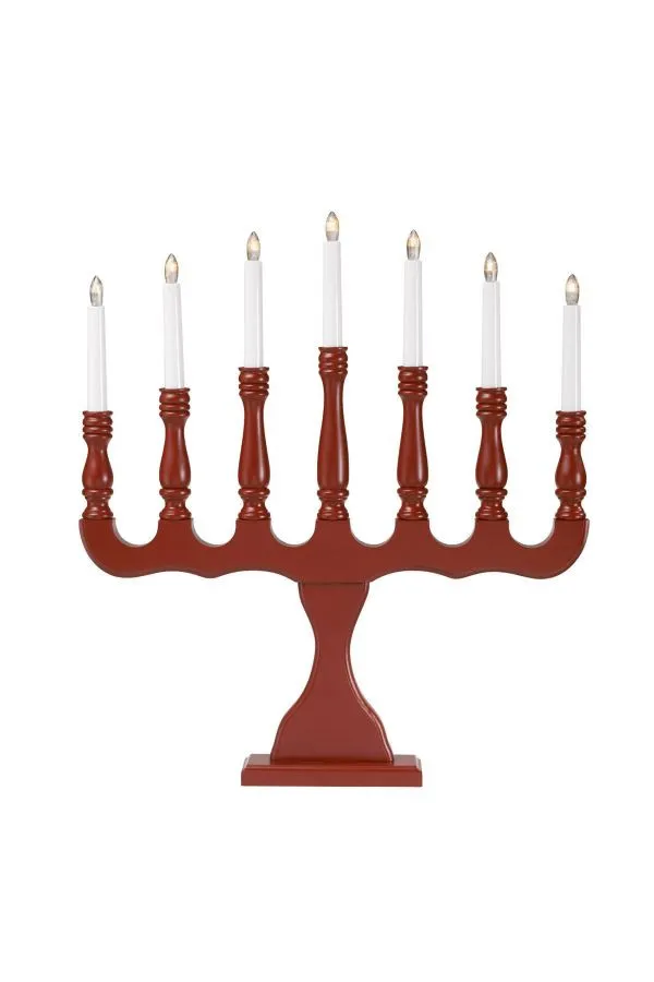 Markslöjd SVANEHOLM Candle light 7L Red E10 7 WOOD 