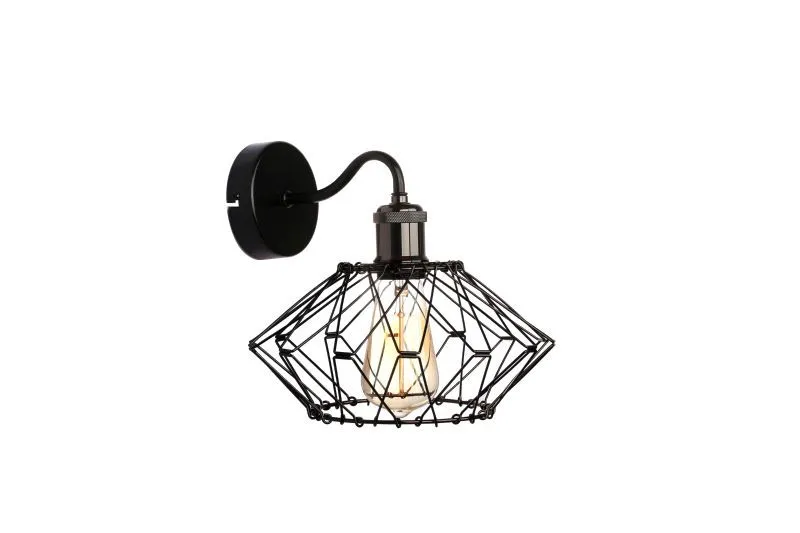 REALITY Cameleon Wall Lampmetal shiny black1xE27 socket,~2...