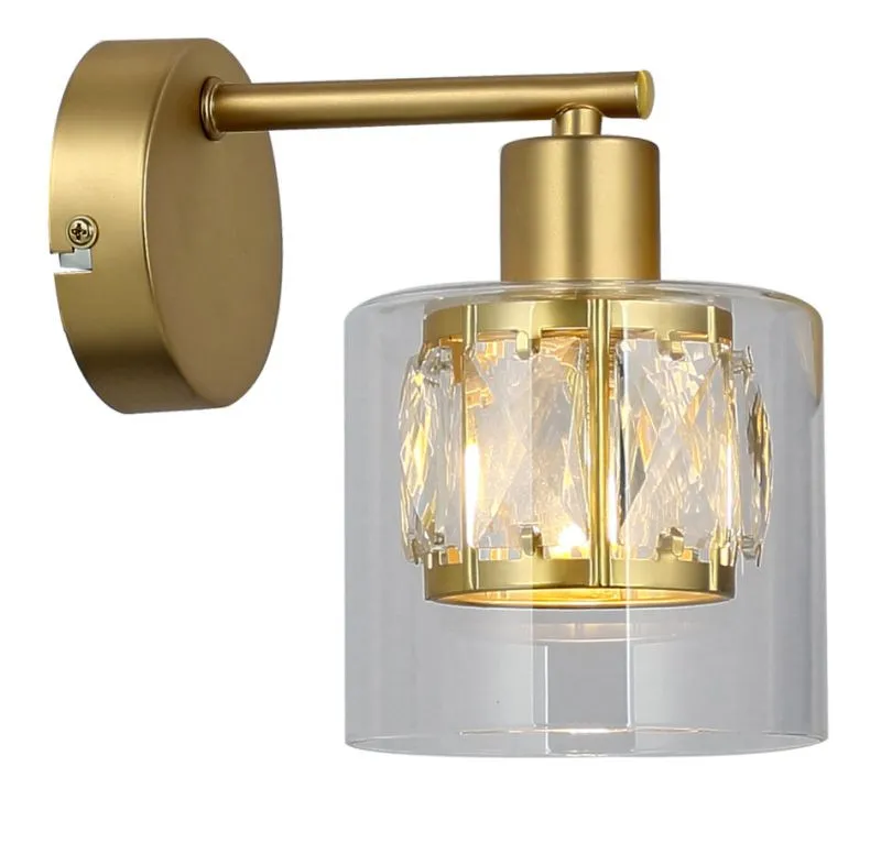 REALITY Elmo Wall lamp 1-ltmetal galvanized gold matt Crow...