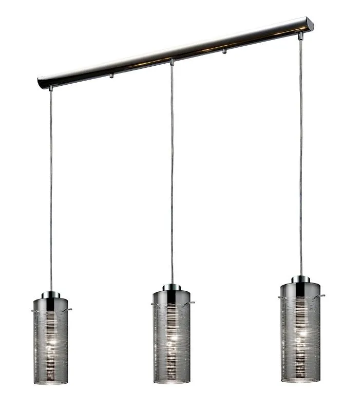 REALITY Jaron Pendant lamp chrome Size:80*11*125cm 3xE27 4...